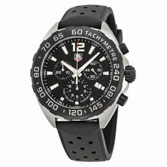Tag Heuer Formula 1 Chronograph Black Dial Black Rubber Men's Watch CAZ1110.FT8023