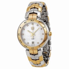 Tag Heuer Link Lady Diamond Mother of Pearl Dial Yellow Gold and Stainless Steel Ladies Watch WAT1351.BB0957