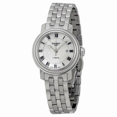 Tissot Bridgeport Automatic White Mother of Pearl Dial Stainless Steel Bracelet Ladies Watch T0970071111300