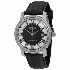 Tissot Bridgeport Black Dial Black Leather Automatic Men's Watch T0974071605300