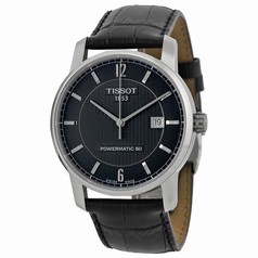 Tissot Classic Black Dial Black Leather Men's Watch T0874074605700