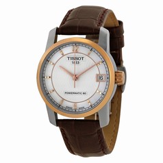 Tissot Classic Mother of Pearl Dial Brown Leather Ladies Watch T0872075611700