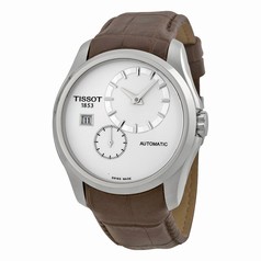 Tissot Couturier Automatic Silver Dial Brown Leather Men's Watch T0354281603100