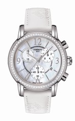 Tissot Dressport Mother Of Pearl Dial White Synthetic Stainless Steel With Diamonds Ladies Watch T0502176711700