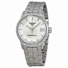 Tissot Luxury Powermatic 80 Mother of Pearl Dial Stainless Steel Ladies Watch T0862071111100