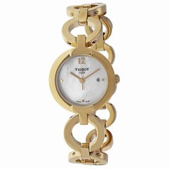 Tissot Pinky Mother of Pearl Dial Gold-plated Ladies Watch T0842103311700