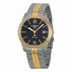 Tissot PR100 Black Dial Two-tone Men's Watch T0494102205701