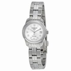 Tissot PR100 Silver DIal Stainless Steel Ladies Watch T0492101103200