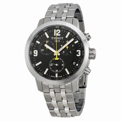 Tissot PRC 200 Chronograph Black Dial Stainless Steel Men's Watch T0554171105700