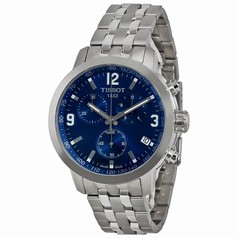 Tissot PRC 200 Chronograph Blue Dial Stainless Steel Men's Watch T0554171104700