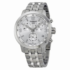 Tissot PRC 200 Chronograph Silver Dial Stainless Steel Men's Watch T0554171103700