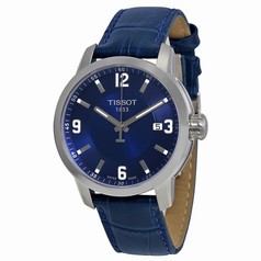 Tissot PRC 200 Quartz Blue Dial Blue Leather Sport Men's Watch T0554101604700