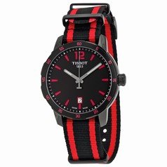 Tissot Quickster Black Dial Black and Hot Pink Nylon Unisex Watch T0954103705701