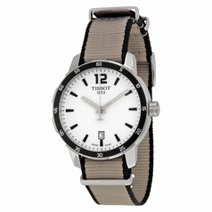 Tissot Quickster Silver Dial Stainless Steel Case Nylon Strap Men's Watch T0954101703700