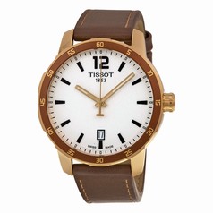 Tissot Quickster Silver White Dial Brown Leather Men's Watch T0954103603700