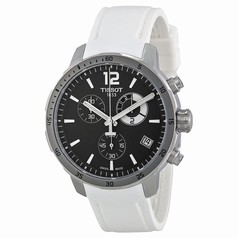 Tissot Quickster Soccer World Cup Black Dial White Silicone Men's Watch T0954491706700