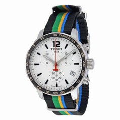 Tissot Quickster White Dial Striped Nylon Men's Watch T0954171703702