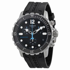 Tissot Seastar 1000 Chronograph Black Dial Black Rubber Men's Watch T0664171705700