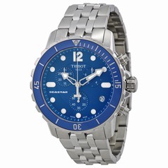 Tissot Seastar Chronograph Blue Dial Stainless Steel Men's Watch T0664171104700