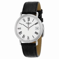 Tissot T-Classic Desire White Dial Black Leather Men's Watch T52142113