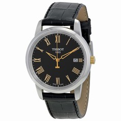 Tissot T-Classic Dream Black Dial Black Leather Men's Watch T033.410.26.053.00