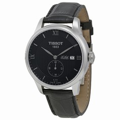 Tissot T Classic Le Locle Automatic Petite Black Dial Black Leather Men's Watch T0064281605801