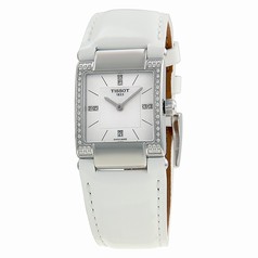 Tissot T2 Mother of Pearl Dial White Leather Ladies Watch T0903106611600