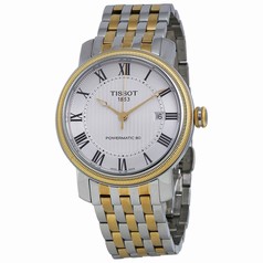 Tissot T-Classic Bridgeport Powermatic 80 Silver Dial Two-tone Men's Watch T0974072203300