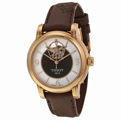 Tissot T-Classic Lady Heart Automatic Mother of Pearl Dial Brown Leather Ladies Watch T0502073711704