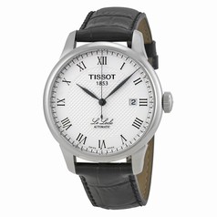 Tissot T-Classic Le Locle Silver Dial Black Leather Men's Watch T41.1.423.33