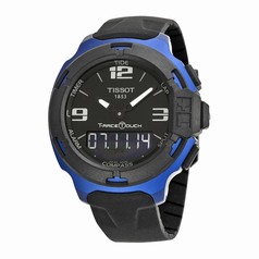 Tissot T-Race Touch Black Dial Black Rubber Men's Watch T0814209705700