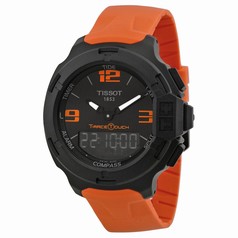 Tissot T-Race Touch Black Dial Orange Rubber Men's Watch T0814209705702