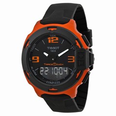 Tissot T-Race Touch Black Dial Orange Rubber Men's Watch T0814209705703