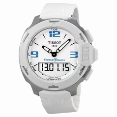 Tissot T-Race Touch White Analog Digital Dial White Synthetic Strap Men's Watch T0814201701701