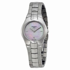 Tissot T-Round Pink Mother of Pearl Dial Stainless Steel Ladies Watch T0960091115100