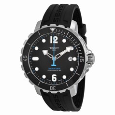 Tissot T-Sport Seastar 1000 Automatic Black Dial Black Rubber Men's Watch T0664071705702
