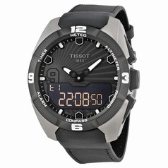 Tissot T-Touch Expert Solar Black Analog Digital Dial 100 Meters Water Resistant Black Leather Men's Watch T0914204606100
