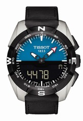Tissot T-Touch Expert Solar Black Dial Black Leather Strap Men's Quartz 100 Meters Watch T0914204604100