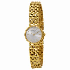 Tissot T-Trend Lovely Silver Dial Gold-plated Ladies Watch T0580093303100