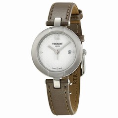 Tissot T-Trend Pinky White Dial Brown Leather Ladies Watch T0842101601701