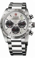 Tudor Fastrider Silver Dial Chronograph Stainless Steel Men's Watch 42000-SVSSS