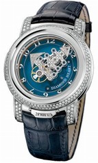 Ulysse Nardin Freak 28'800 V/h Diamond Heart Blue Set With Diamonds Dial Leather Strap Automatic Men's Watch 029-80