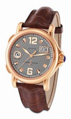 Ulysse Nardin GMT Dual Time Grey Dial Leather Automatic Men's Watch 226-87-61