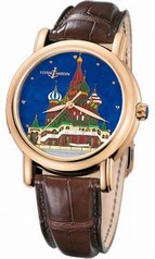 Ulysse Nardin Kremlin Genuine Enamel Cloisonne Leather Automatic Men's Watch 136-11-KREM