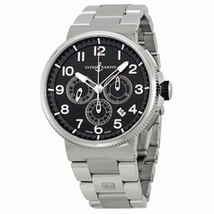 Ulysse Nardin Marine Chronometer Black Dial Stainless Steel Men's Watch 1503-150-7M-62