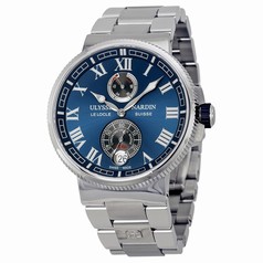 Ulysse Nardin Marine Chronometer Blue Dial Stainless Steel Men's Watch 1183-126-7M-43