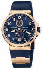 Ulysse Nardin Marine Chronometer Manufacture Blue Dial Blue Rubber Men's Watch 11861263/63