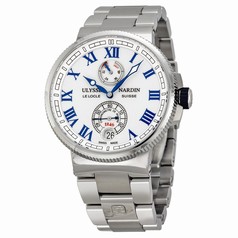 Ulysse Nardin Marine Chronometer White Dial Stainless Steel Men's Watch 1183-126-7M-40