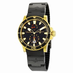 Ulysse Nardin Marine Diver Automatic Black Dial Black Rubber Men's Watch 266-33-3C-922