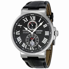 Ulysse Nardin Maxi Marine Chronometer Steel Black Men's Watch 263-67-42